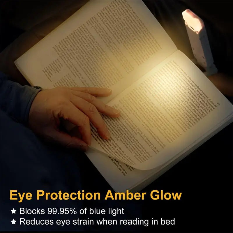 USB Rechargeable LED Book Light – Eye-Friendly & Portable Clip-On Lamp