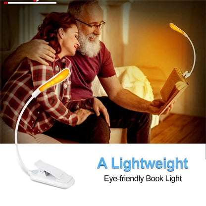 USB Rechargeable Clip-On Book Light – Adjustable & Eye-Friendly Reading Lamp