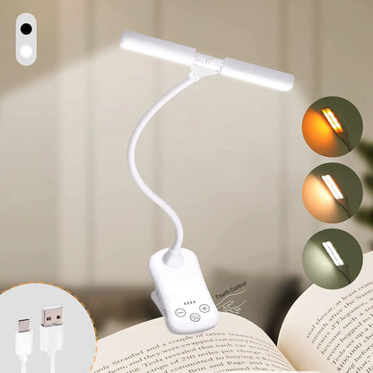 14 LED Clip-On Book Light – USB Rechargeable & Adjustable Brightness